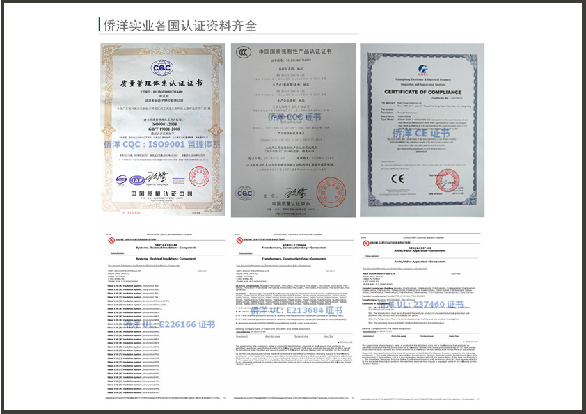 僑洋實(shí)業(yè)，認(rèn)證齊全