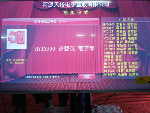 抽取二等獎(jiǎng)